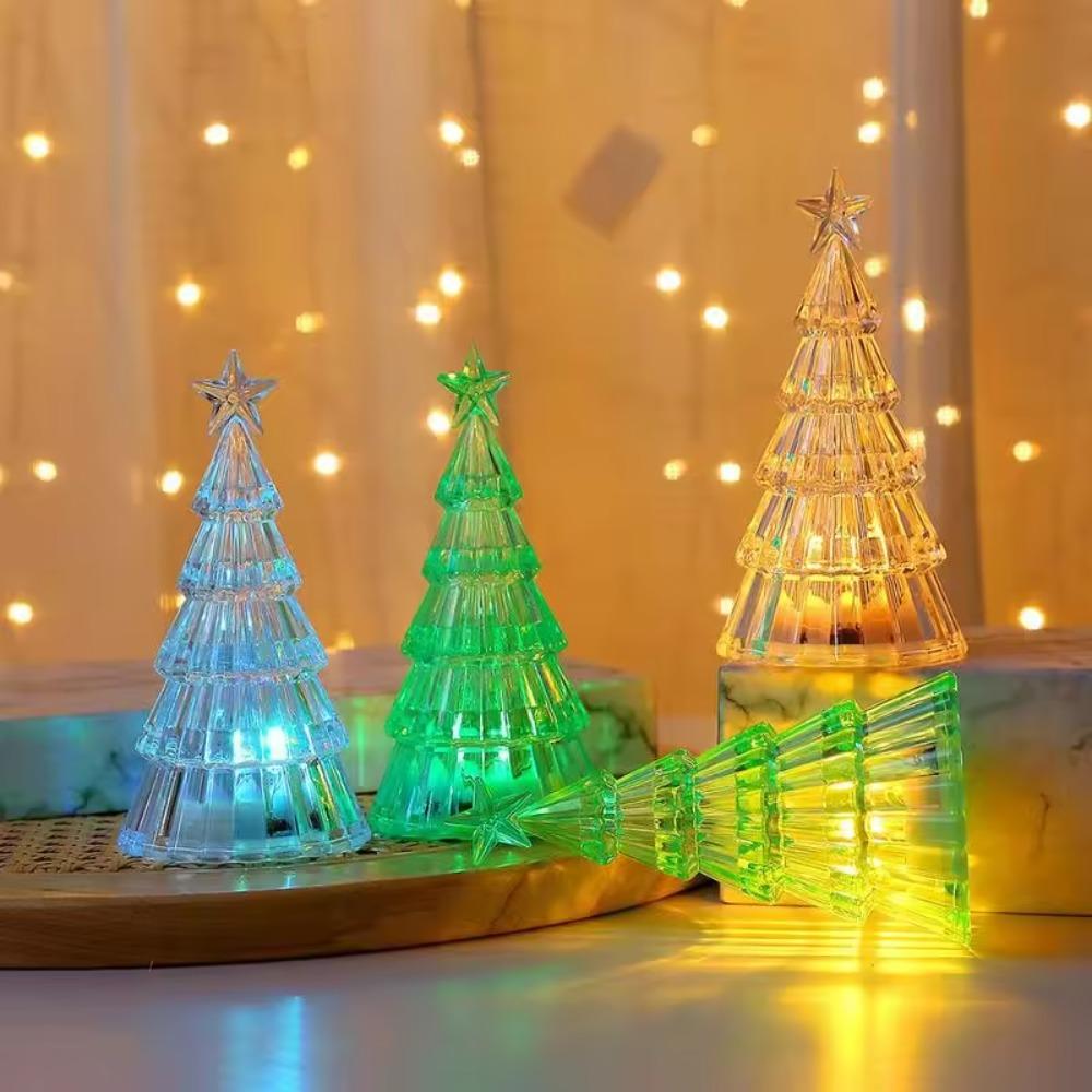 Светящаяся новогодняя елка Ночной светильник Светящиеся рождественские настольные украшения Настольные светодиодные лампы Книжная полка