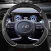 Чехол на руль автомобиля из искусственной кожи для Hyundai Tucson NX4 Elantra Sonata 10th, автоаксессуары