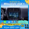 For Mitsubishi ASX 1 2016 2017 2018 2019 2020 - 2022 Android 14 Car Radio Player DSP Carplay 8G 256G Stereo No 2 Din DVD Screen