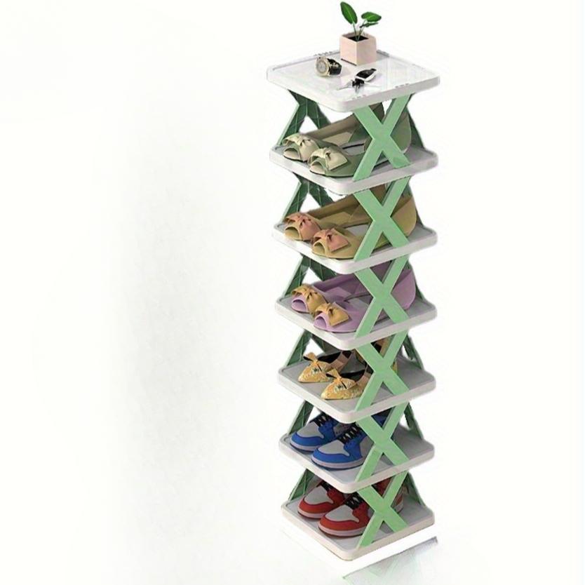7-story Foldable Shoe Rack for Door, Indoor Simple Combined Shoe Rack Saves Space, Can Be Disassembled and Is Easy To Carry.