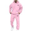 Men's Casual And Personalized Printed Long-sleeved Hooded Sweatshirt, Men's Sports Sweatshirt And Sweatpants Two-piece Set