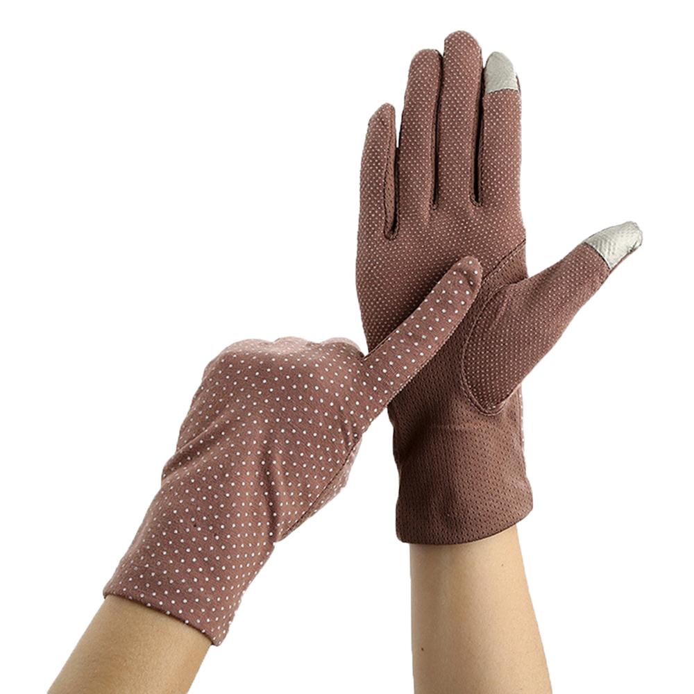 Women Driving Dot Thin Sun Protection Short Gloves  Gloves