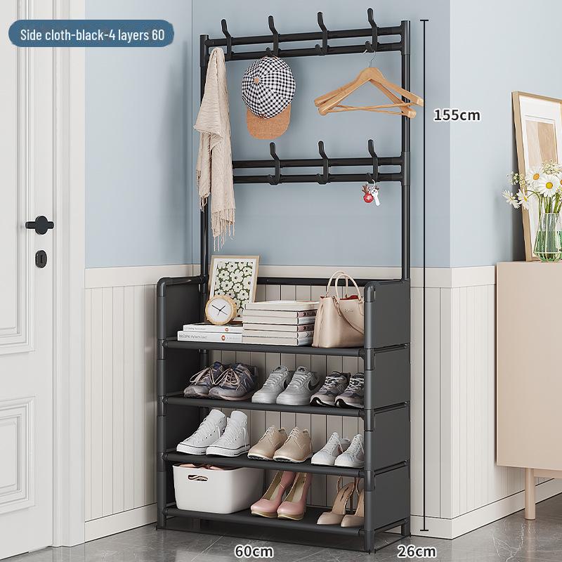 Компактная многоуровневая полка для обуви и головных уборов для установки в дверном проеме — экономичное решение для хранения