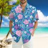 Men's Fashion Loose Hawaiian Printed Short Sleeve Beach Shirt