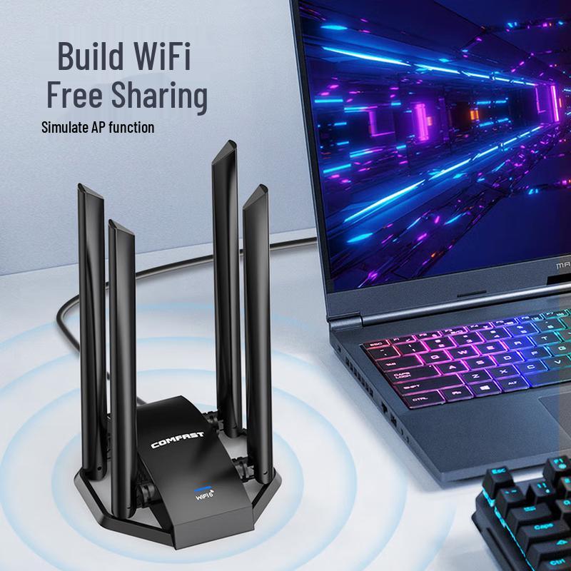 Беспроводной USB-адаптер WiFi 6 COMFAST CF-975AX AX5400 (Китайская версия)