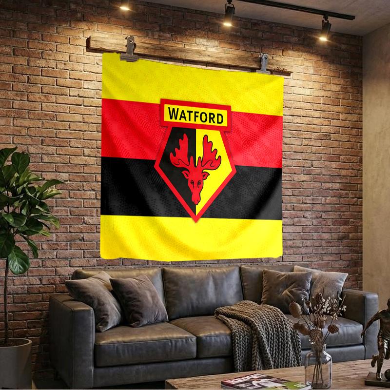 Wat-ford Football Crest Tapestry Playroom Tapestry, Accessories for Bedroom,Livingroom, dormitory Room Wall Decor Fan Birthday Gifts