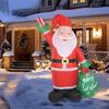2.4 Meters Christmas Santa Inflatable Decoration Xmas Ornament US 110V Plug Quick Inflation Cute
