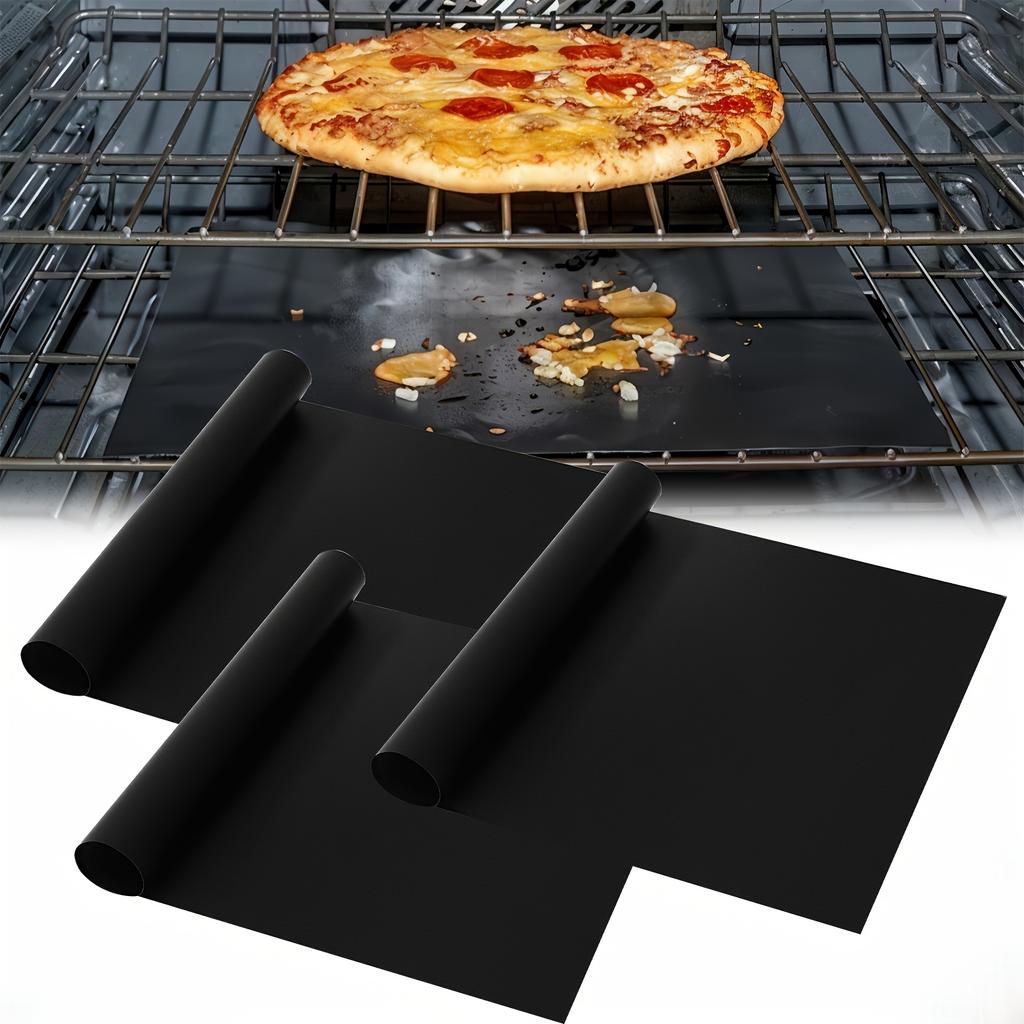 3 шт. многоразовых коврика на дно духовки — термостойкие для электрических/газовых духовок, тостеров, микроволновых печей, плит и уличных грилей, идеально подходят для дома и путешествий