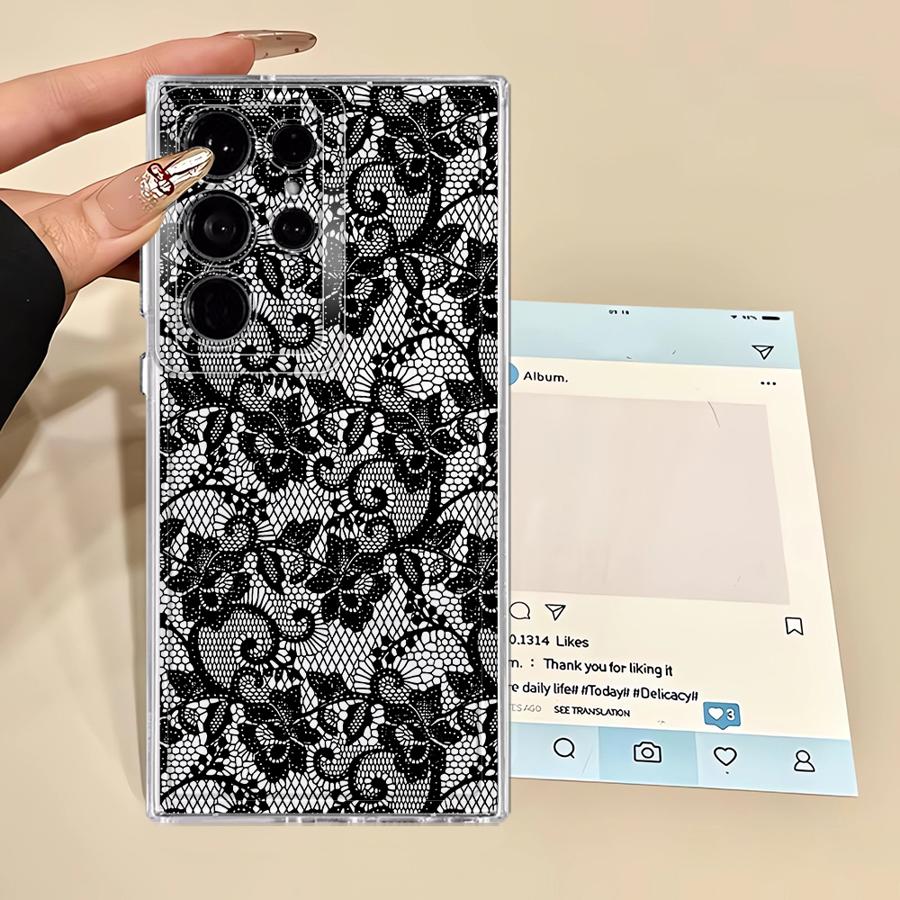 Чехол для Samsung Galaxy S24 Note 20 Ultra 10 S25 Edge S22 FE S23 Ultra S26 S21 S20 Plus Чехол для телефона Сексуальное кружево
