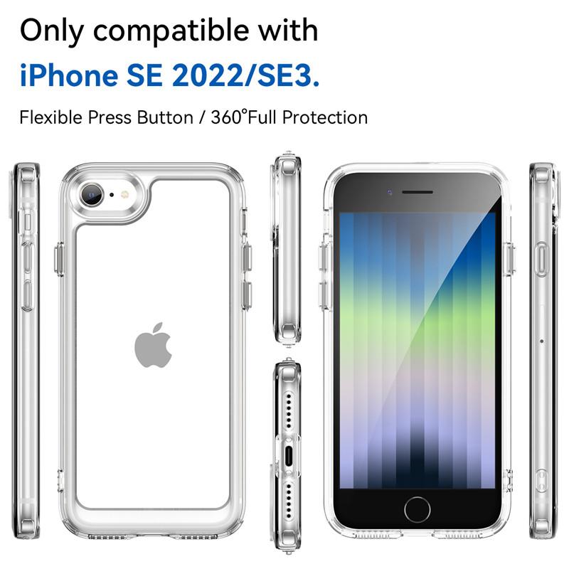 Для iPhone SE 2022 чехол роскошный конфетный цвет прозрачный чехол для телефона TPU противоударный силиконовый чехол для iPhone 7 8 SE 2020 2022
