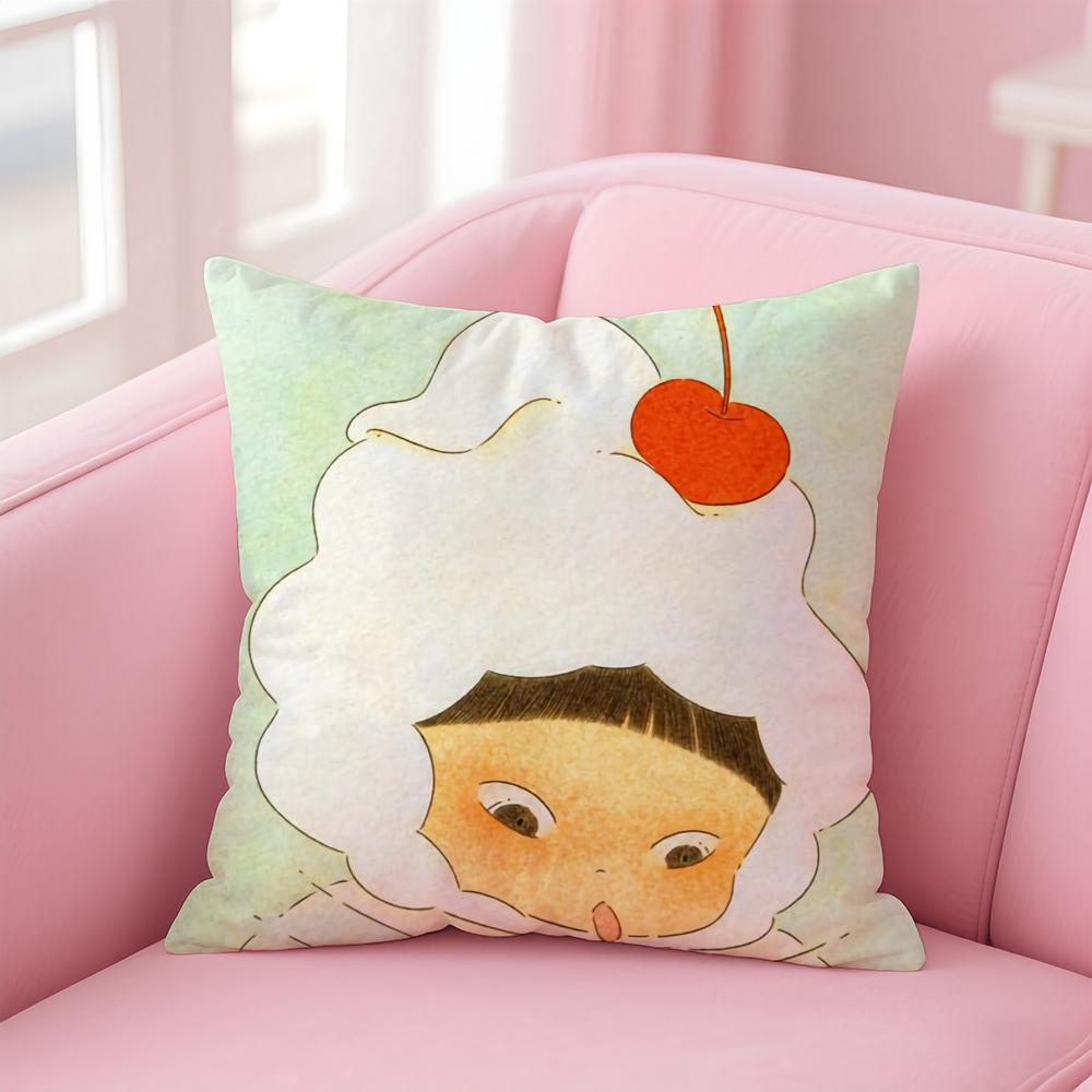 artist cute YYoshitomo NNara Cushion Cover Pillow Case Soft Friendly Fabric Concealed Zipper