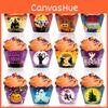 Border Halloween Cake Set With Paper Material For Venue And Party Decorations
