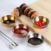 Small Seasoning Dish, Hot Pot Dipping Bowl, Sushi Vinegar Soy Saucer, Appetizer Tray, Round Stainless Steel Container