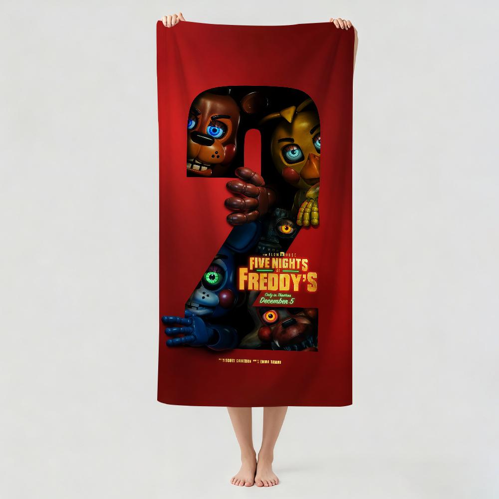 Игровое Полотенце F-Five N-Nights at F-Freddys Полотенце для Сушки Полотенце для Ванной Подходит для Легкого Плавания Кемпинга Йоги Пляжа На Улице