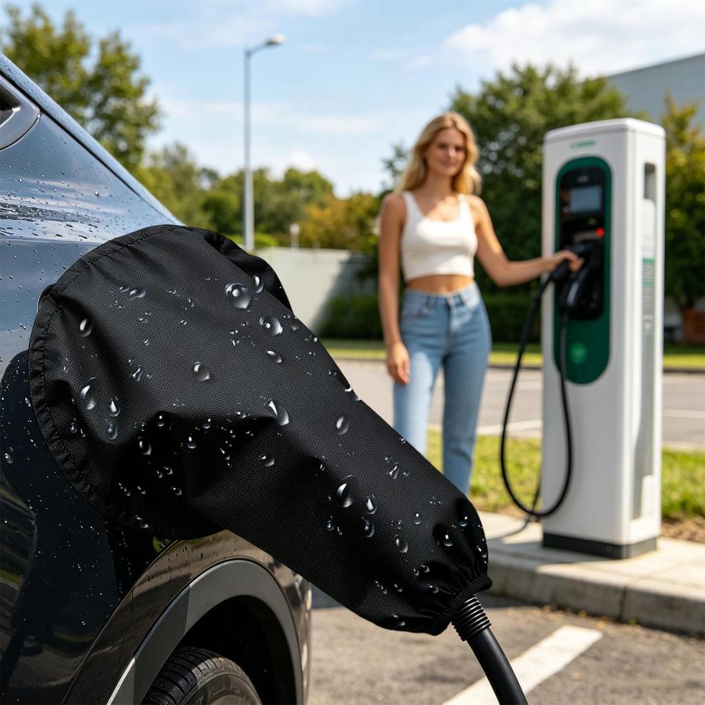 Магнитная Водонепроницаемая Пылезащитная Крышка Порта Зарядки EV Автомобильное Зарядное Устройство Чехол от Дождя для Дорожного Путешествия Кемпинга На Улице Поездок на Работу Туризма