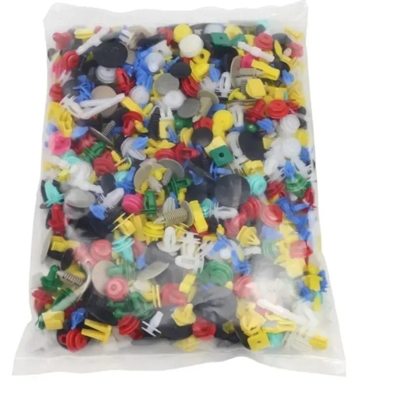 Car Fastener Clips 500Pcs Mixed Car Fastener Universal Car Bumper Retainer Clips Plastic Push Rivet Door Clips Panel