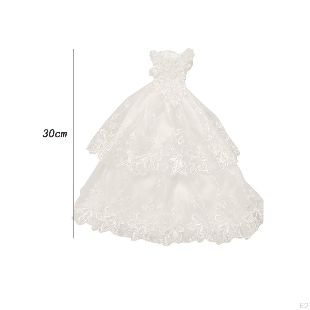 Doll Wedding Dress Clothes,Handmade,Costume Fashion Outfit, Princess Gown Clothes for 1/6 Scale