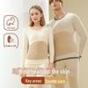 Men's and Women's Wool Silk Thermal Underwear Set with Mink Velvet Knee Pads - Warm Autumn Bottoming Shirt and Trousers