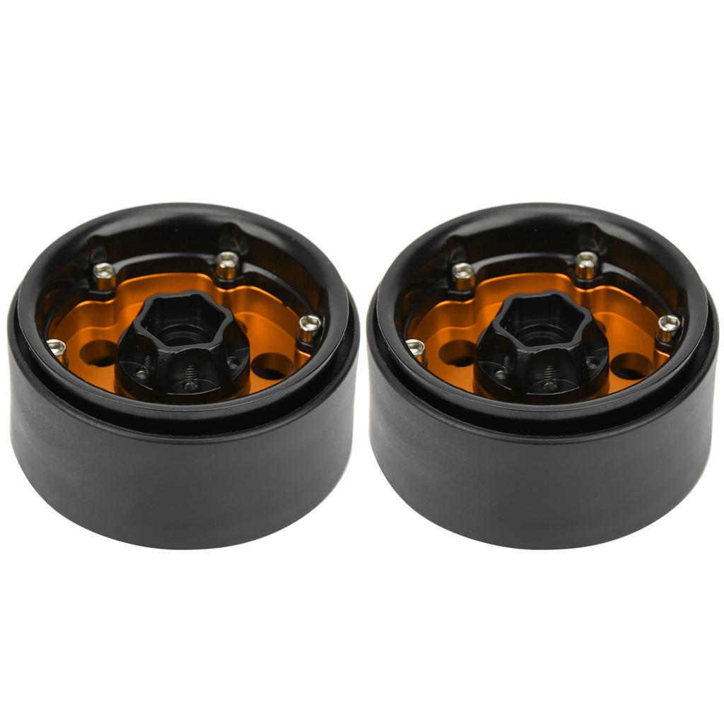 2 шт. 1,9 дюйма RC Автомобиль Бесклеевой Сплав Алюминия Ступица Колеса 8 Круглых Отверстий Аксессуар(черное золото )