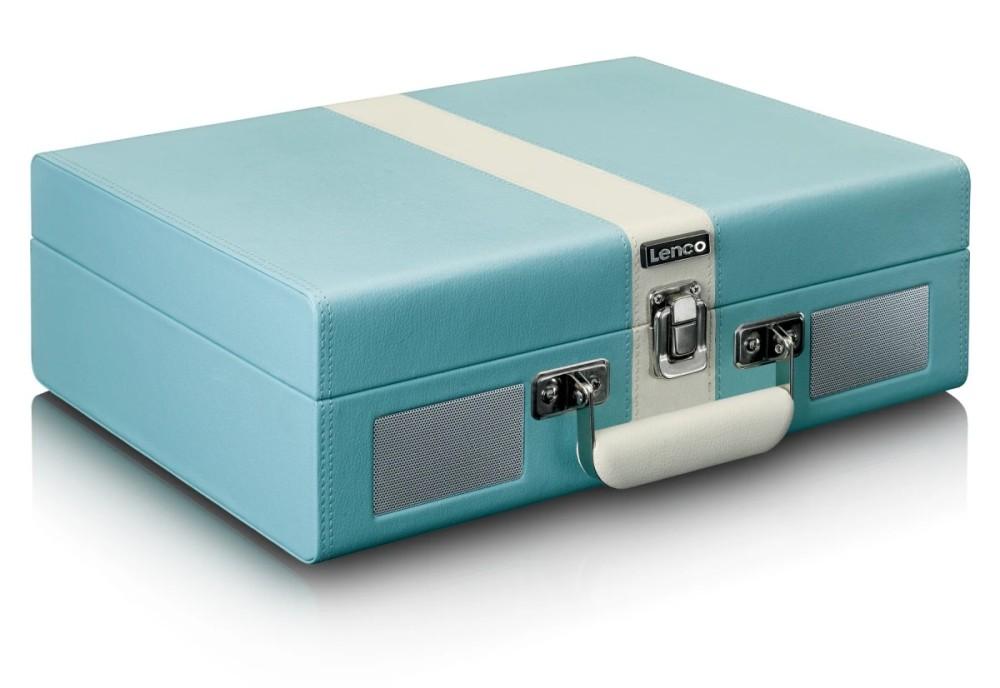 LENCO TT-110BUWH - проигрыватель с динамиками и Bluetooth (сине-белый), Lenco