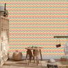 Colorful leaves wallpaper in retro style for living room and bedroom 50x1000