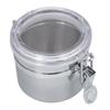 Stainless Steel Coffee Canister Food Storage Jar Tea Sugar Milk Powder Container (10*7.4cm)