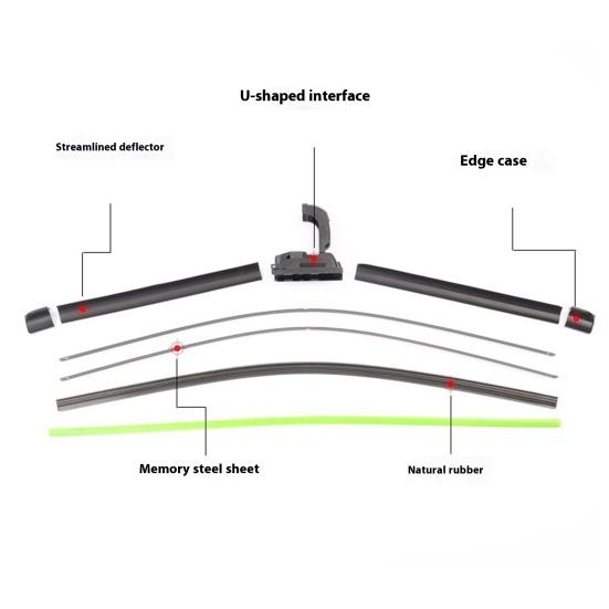 2 шт. Щетки стеклоочистителя Всепогодные Щетки стеклоочистителя Гибридная резина Тихие Передние