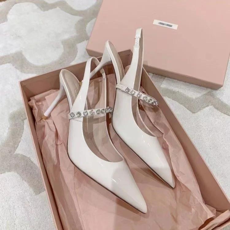 Zapatos De Mujer Туфли с острым носком на высоком каблуке Женские туфли Baotou Open Ladies Office Wedding Shoes Женская обувь