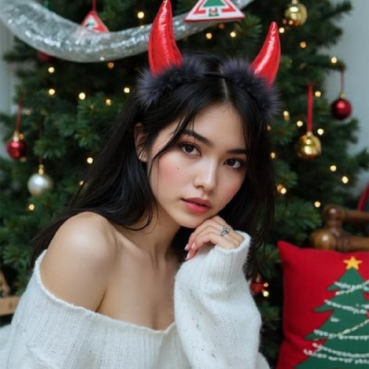 Хэллоуин Дьявол Косплей Аксессуары Дьявольский Ободок Дьявольский Хвост Галстук-бабочка для Женщин Маскарад Рождество Хэллоуин Ролевая Игра