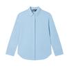 White Fashion Versatile Comfortable Soft Woven Long Sleeve Shirt Women Shirts Ice-Blue F11W523408F-LB