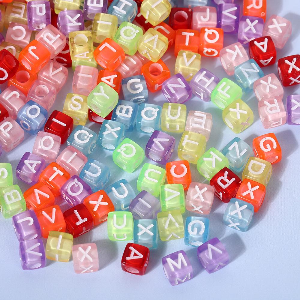 Colorful A-Z Letter Beads for DIY Jewelry & Educational Bracelets