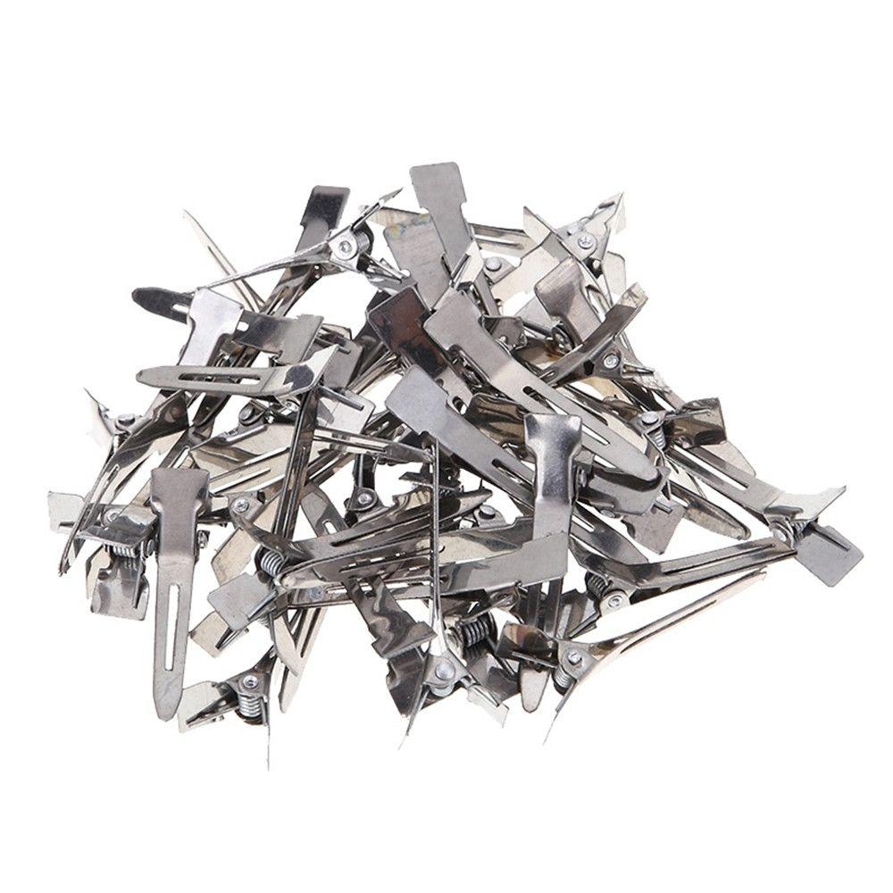 Metal Hairstyling Tools Silver Color Duck Mouth Clip Partition Clip Flat Base Alligator Hair Clip