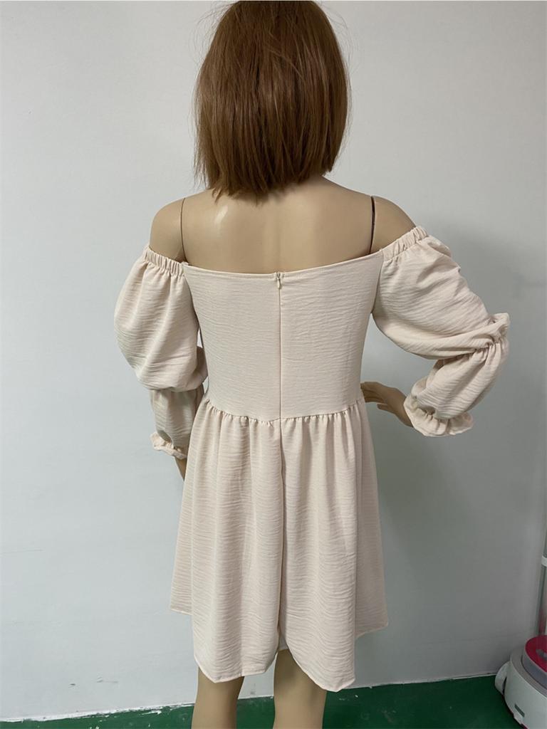 Off Shoulder Solid Color Dress Waist Hugging Elegant Strap Dress for Women Sleeveless Loose Dresses Causal Backless Dress