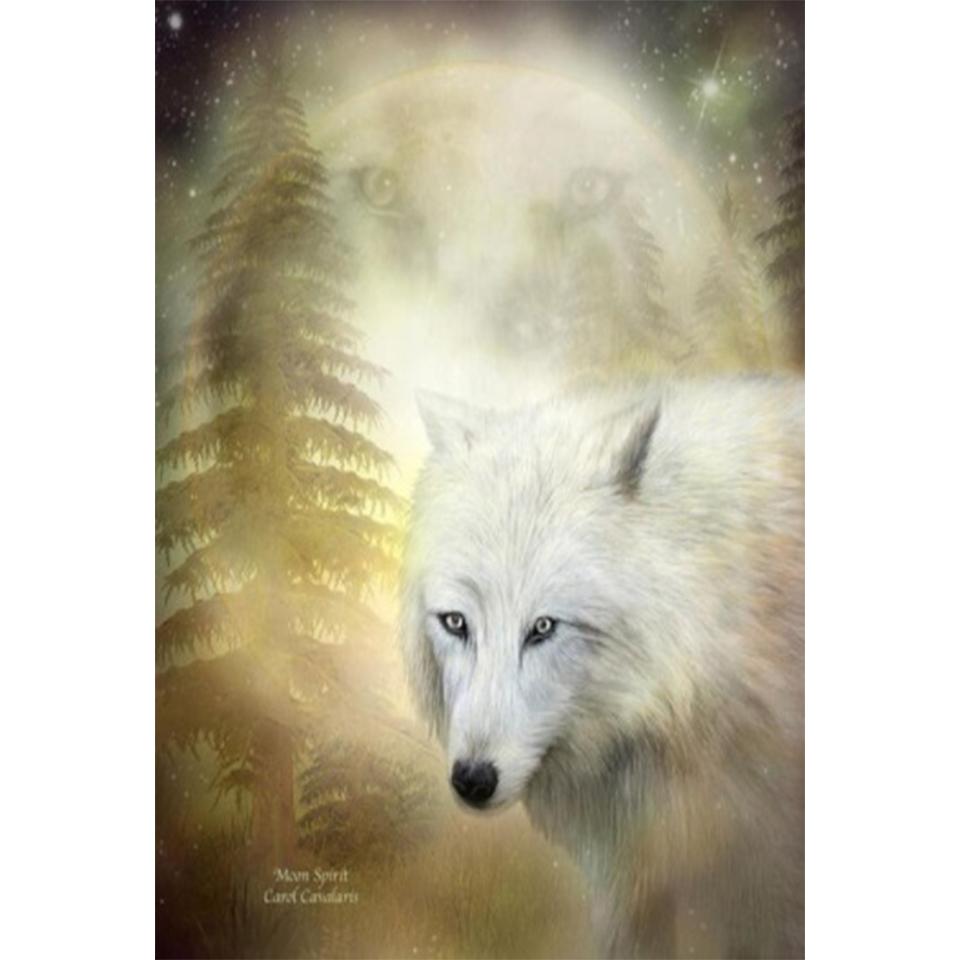 5D DIY алмазная живопись горный хрусталь животное полная алмазная вышивка волк художественная картина мозаика набор для вышивки крестом украшение дома подарок