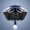 Автомобильный светодиодный зонт Автоматическое складывание Ветрозащитный солнцезащитный зонт Наклейка для Mazda 3 bk bl bj bn 323 Axela Atenza CX-3 CX-4 CX-7