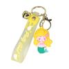 Милый силиконовый брелок-подвеска Русалка для студентов и пар Мультяшный стиль Красный/фиолетовый/желтый