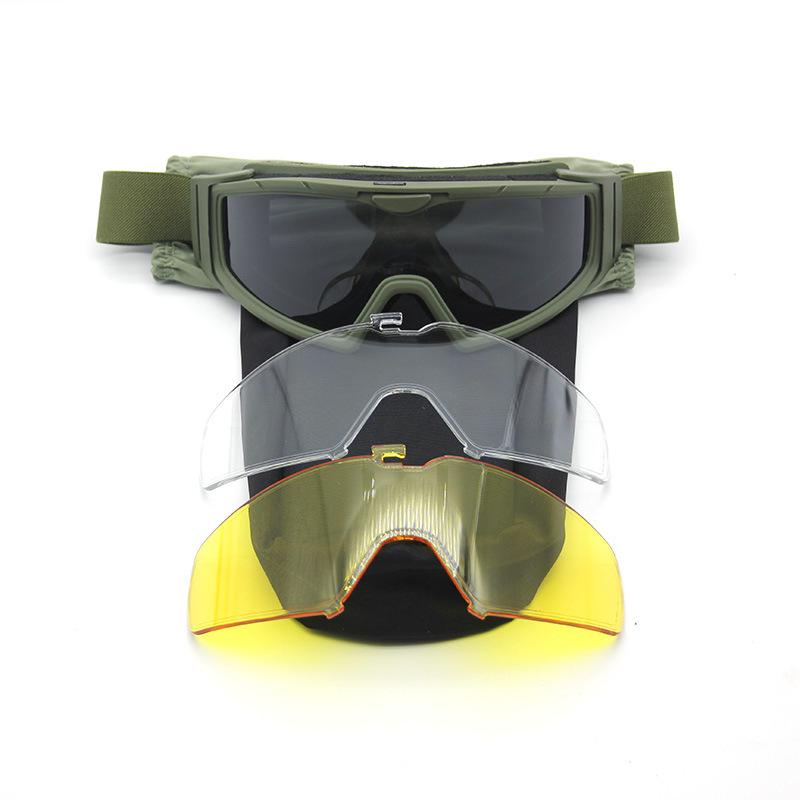 Новые тактические очки для любителей, противотуманные уличные очки, противоударные и взрывозащищенные спортивные очки, защитное оборудование