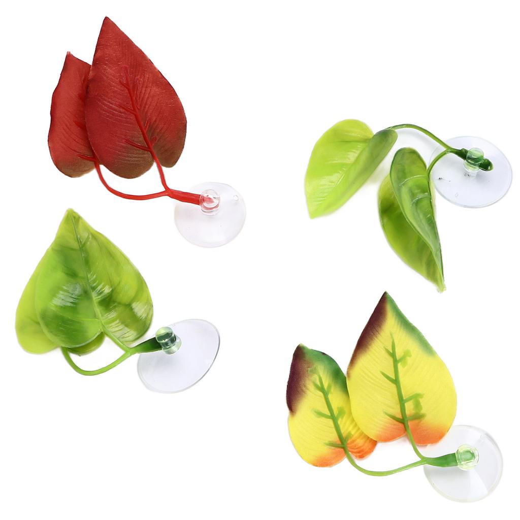 4 шт. Двойной дизайн в виде листа для рыбок Betta, легкое и реалистичное место для отдыха с присоской для рыб
