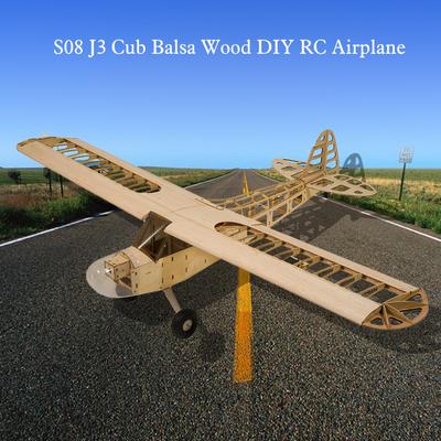 Dancing Wings Hobby S0801 Balsa Wood RC Самолет 1,2M Piper Cub J-3 Комплект дистанционного управления самолетом