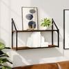 VidaXL Wall Shelf 2 Levels Brown Oak 80x21x51 Cm 835468