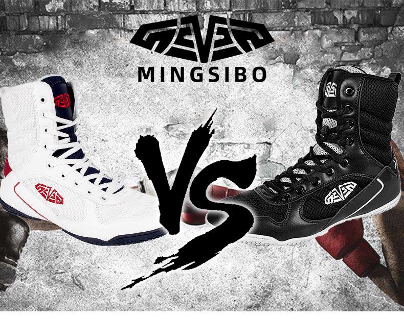 Breathable Non-Slip Wrestling & Boxing High-Top Shoes (Sizes 36-45) - Durable and Versatile for Fitness Training