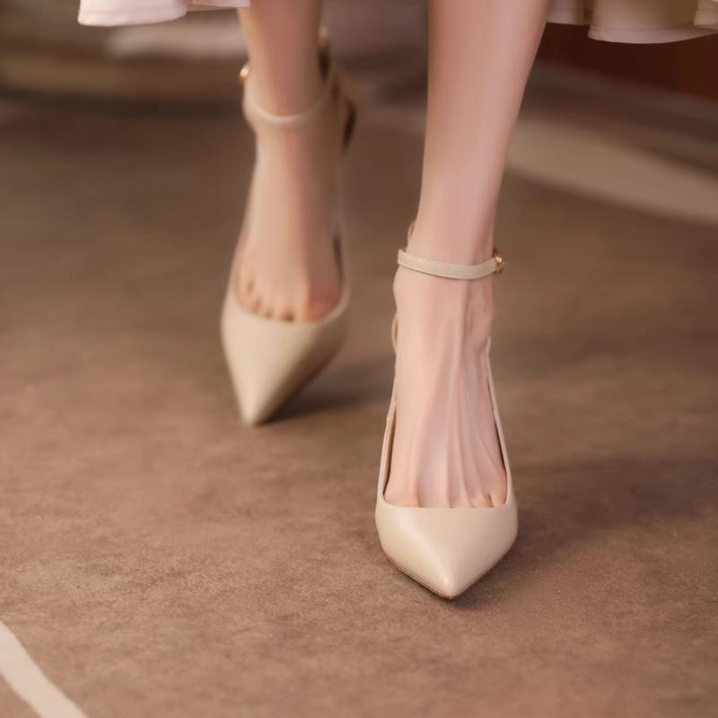 Модные летние новые сексуальные европейские и американские женские туфли на высоком каблуке-шпильке, модные остроносые босоножки на высоком каблуке