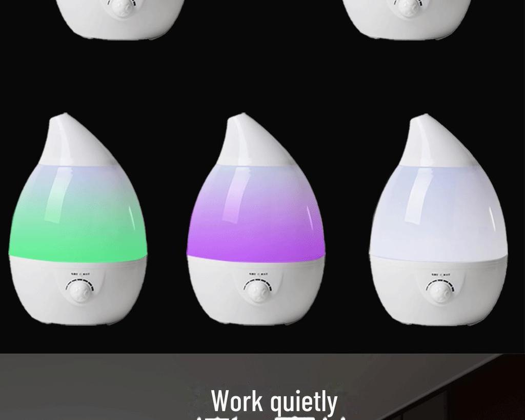 Бесшумный настольный увлажнитель воздуха объемом 3 л с функцией ароматерапии для спальни и офиса