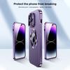 Для iPhone16 15 14 Plus 13 12Pro Max полностью алюминиевый металлический магнитный чехол двухсторонняя защита противоударный чехол протектор экрана
