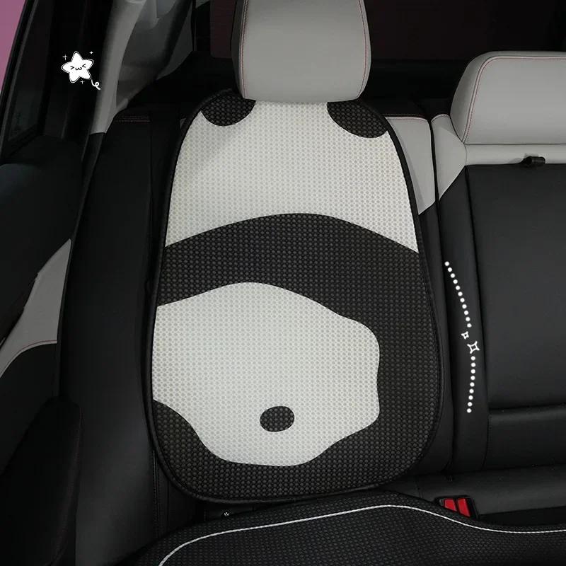 2024 Cartoon Panda Car Seat Cushion Full Set Fashion Breathable Car Seat Cushion Cover Anti Slip Panda Interior Accessories