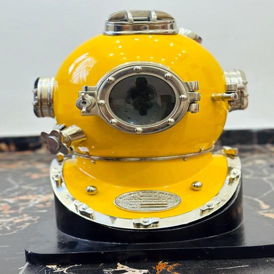 45.72 Cm Yellow Scuba Diving Helmet Mark V Scuba Diving Helmet Maritime Ship's Decorative Helmet Best Gift