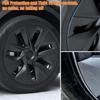 Матовые черные 19-дюймовые колпаки на колеса для Tesla Model Y 2021-2024 Колпаки на ступицы Аксессуары для Tesla Model Y 2024