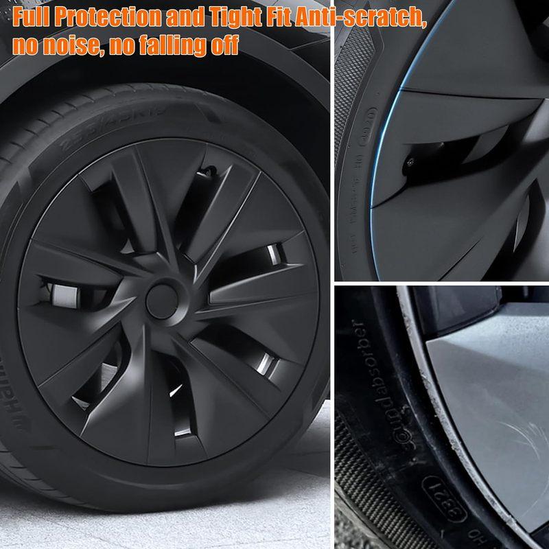 Матовые черные 19-дюймовые колпаки на колеса для Tesla Model Y 2021-2024 Колпаки на ступицы Аксессуары для Tesla Model Y 2024
