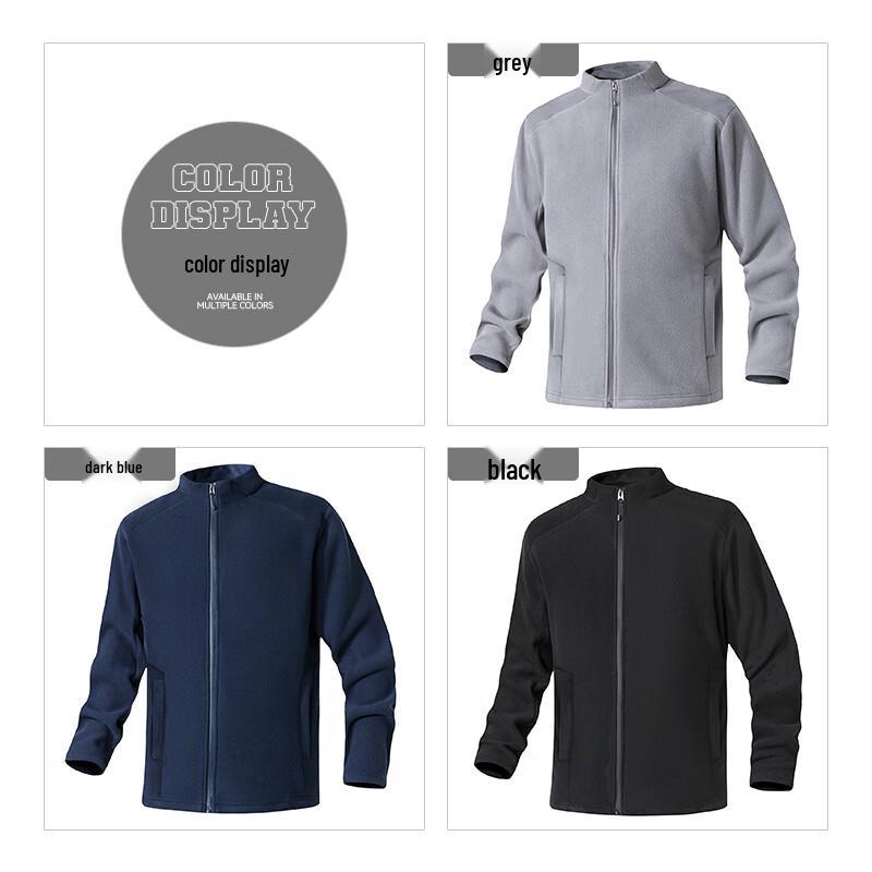 JEANSWEST Men's Warm Fleece Stand-Collar Jacket