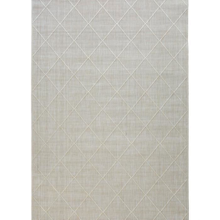 Tapis moderne à motif losange beige 120x170